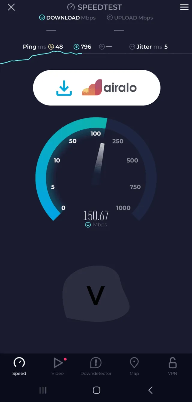 Airalo testing speed 1