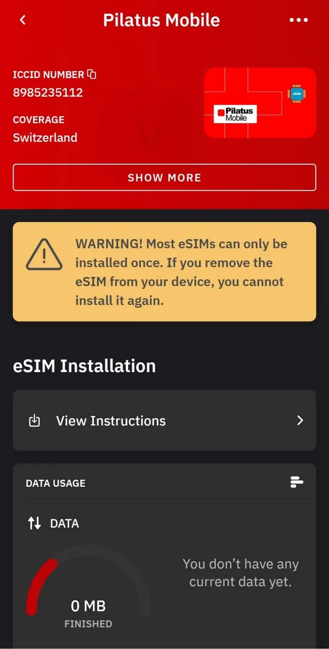 Airalo app example