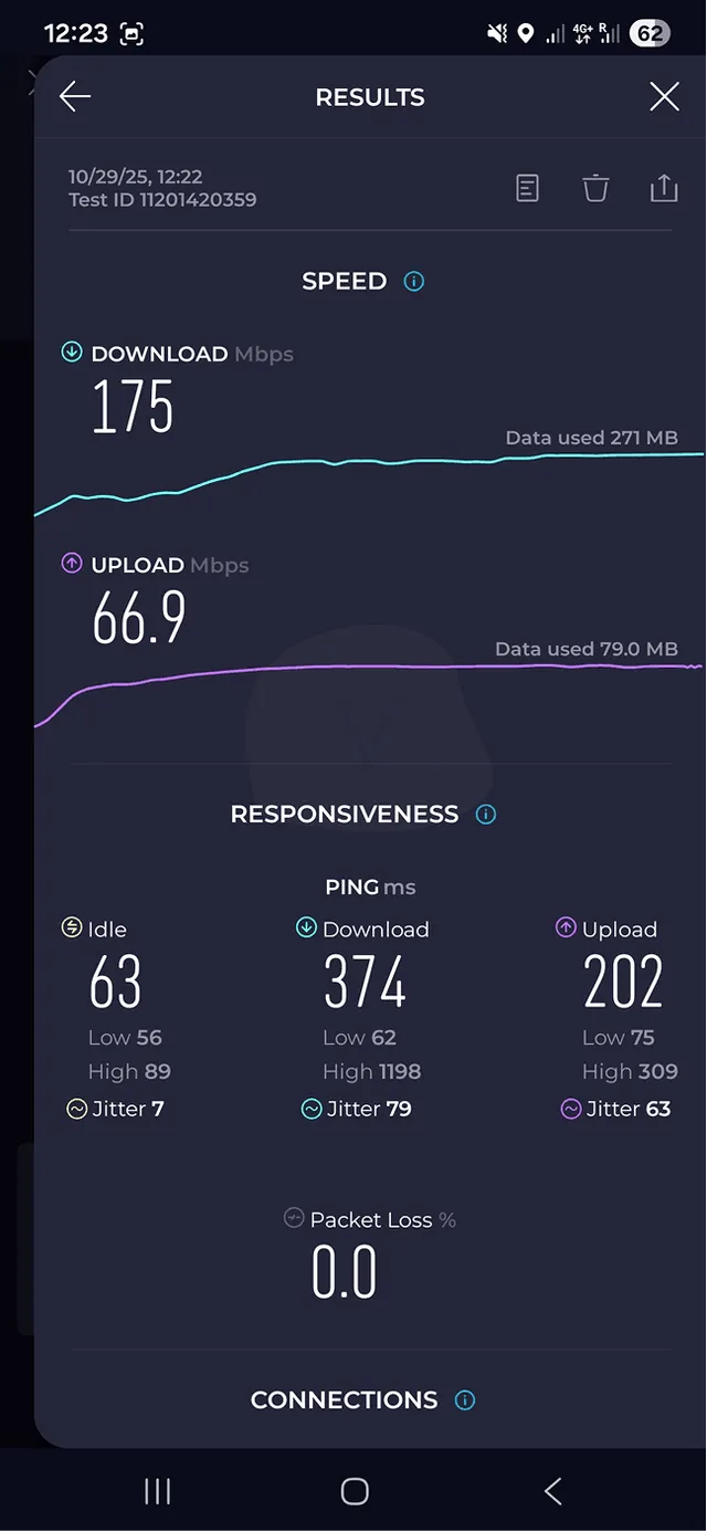 Test rychlosti ByteSIM 3