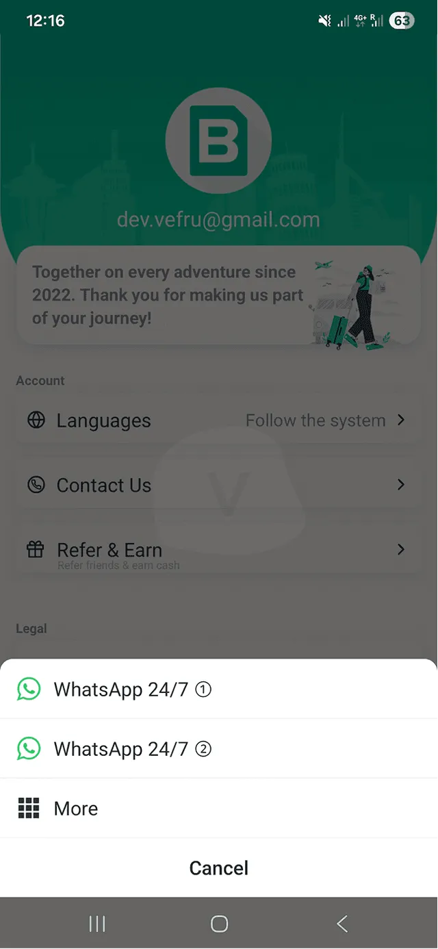 Test zákaznické podpory ByteSIM 1