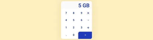 Data usage calculator