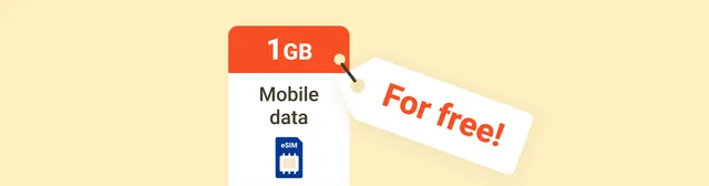 Free e SIM with data
