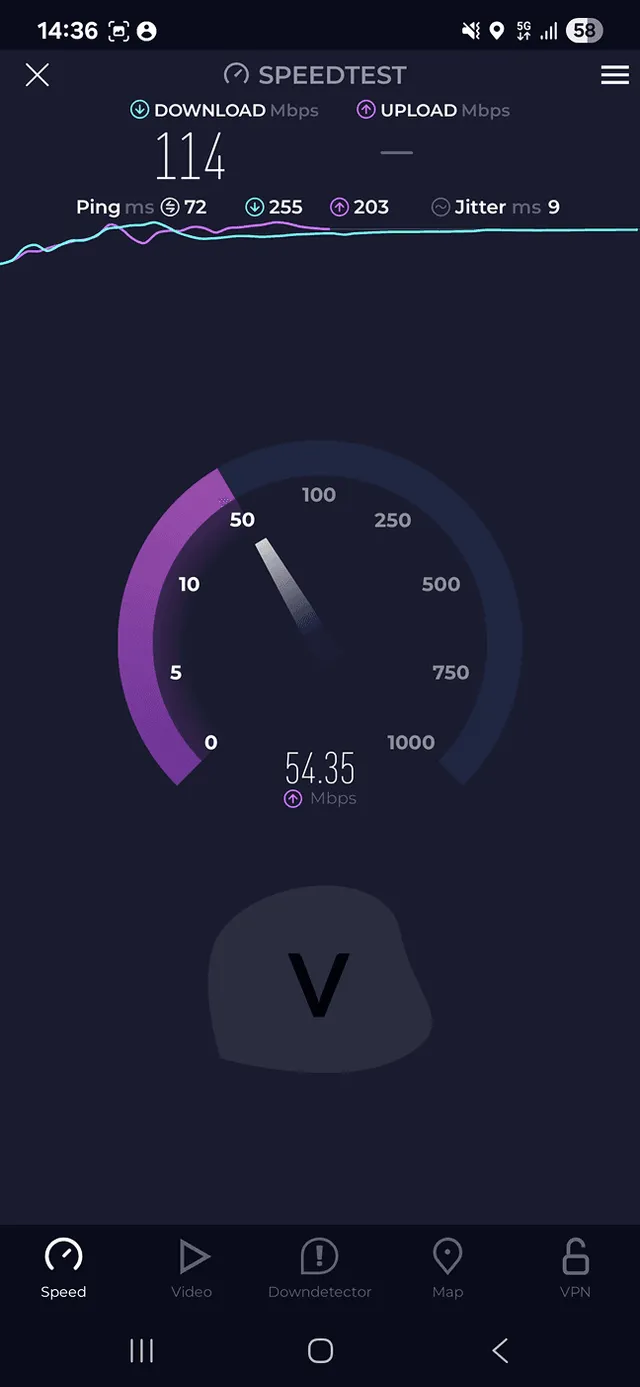 Test prędkości GigSky eSIM 2