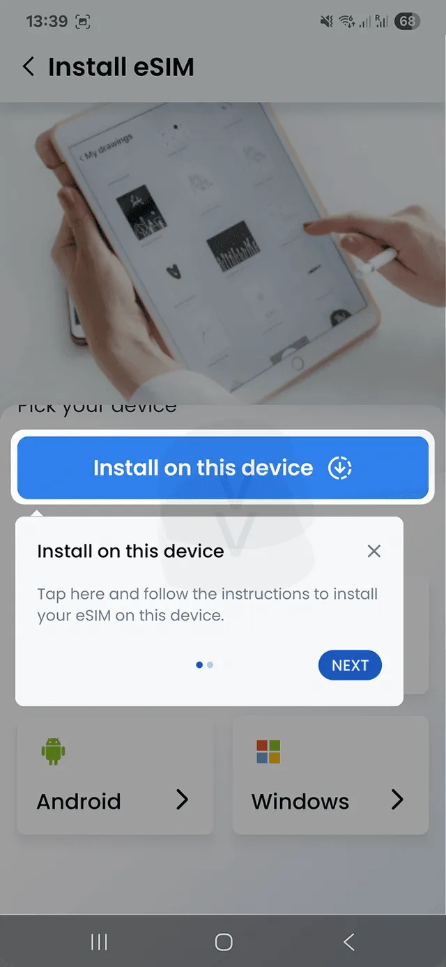 Instalacja GigSky eSIM 1