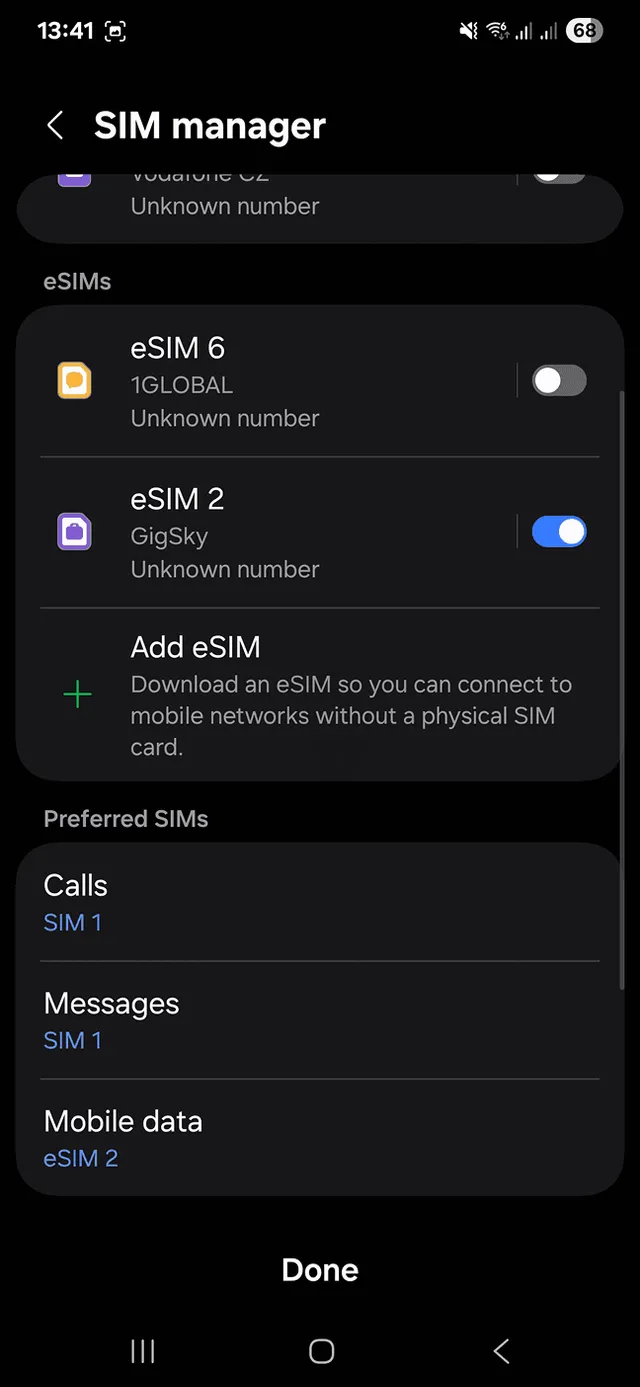 Instalacja GigSky eSIM 4
