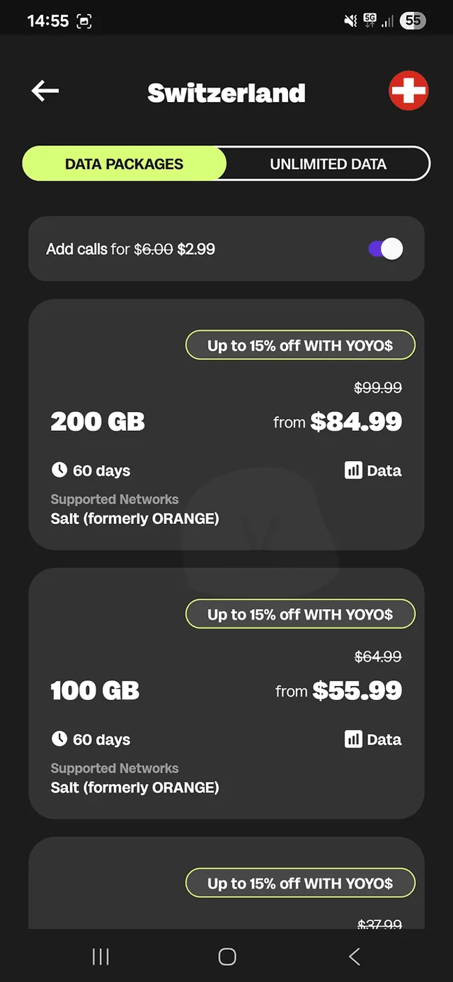 Proces nákupu Global YO eSIM 1
