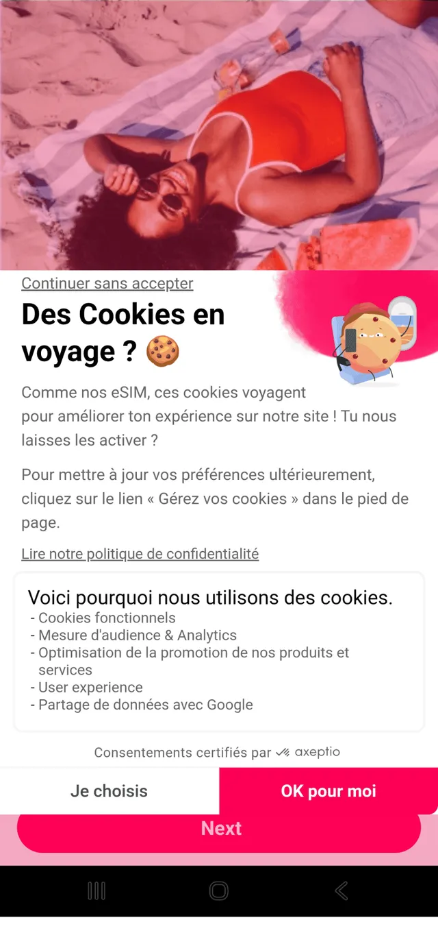 GoMoWorld app example screen 1