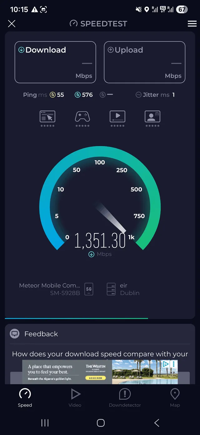 GoMoWorld eSIM speed test result 1