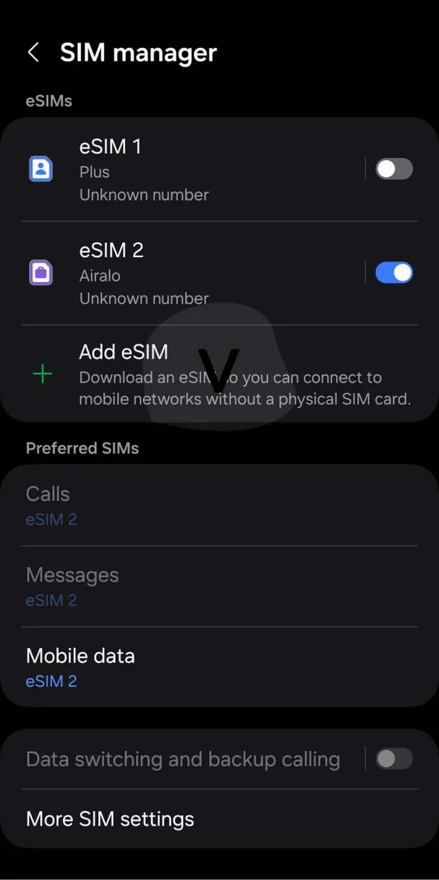 Installation of Airalo eSIM