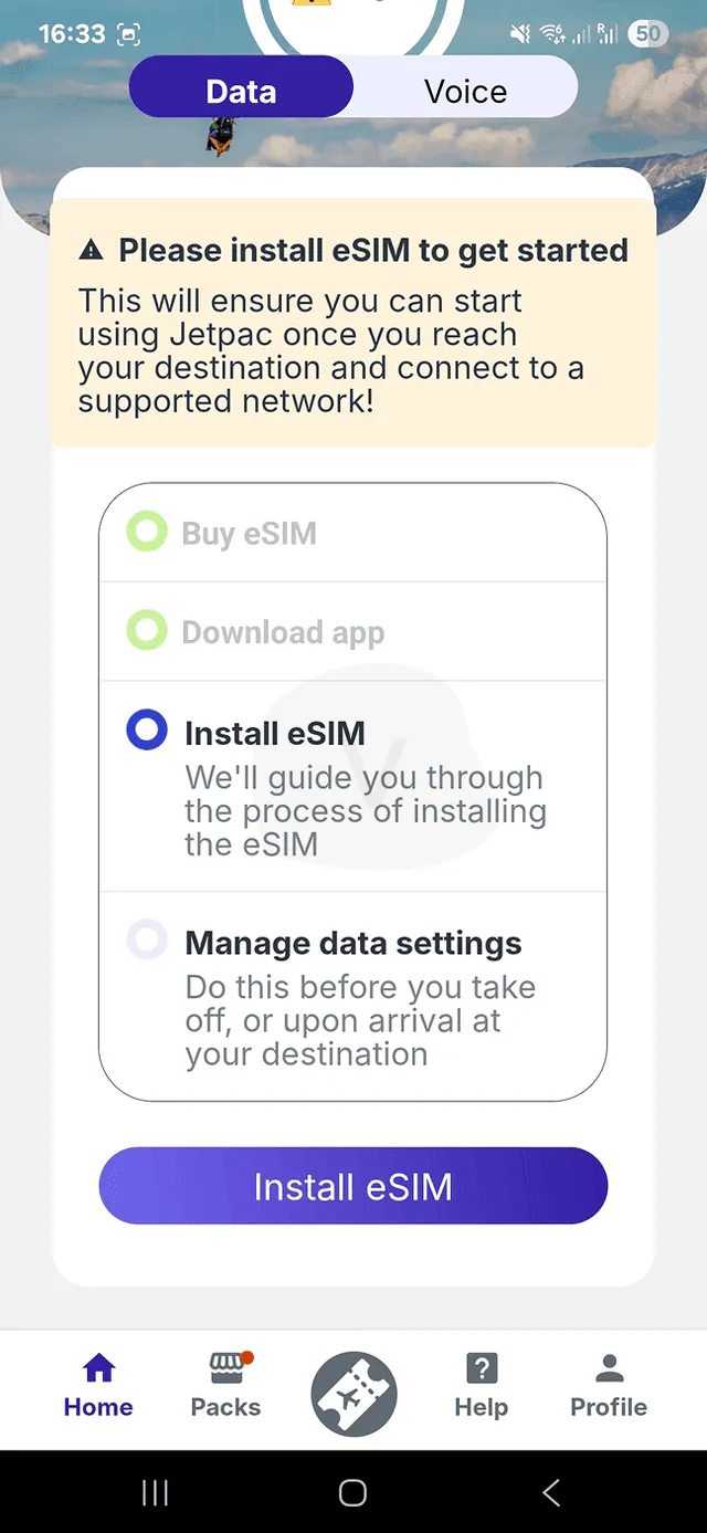 Instalacja Jetpac eSIM 1