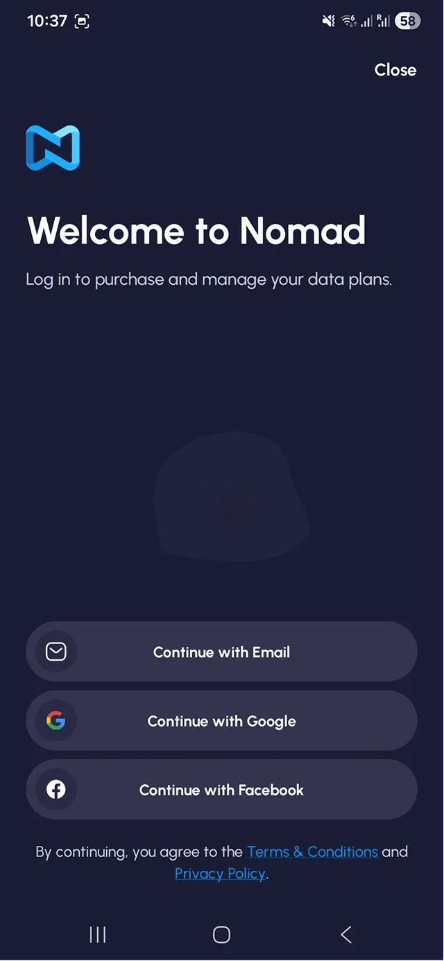 Nomad eSIM Purchase Process 2