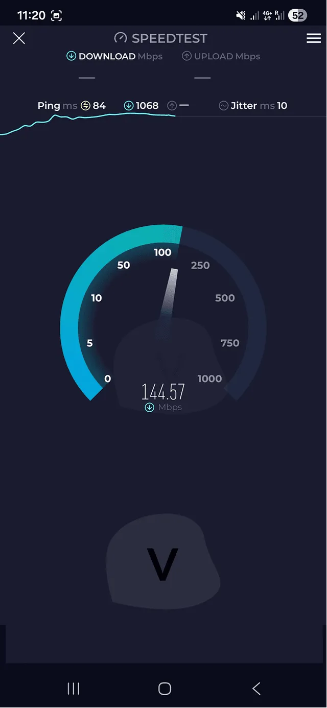Nomad eSIM Speed Test 1