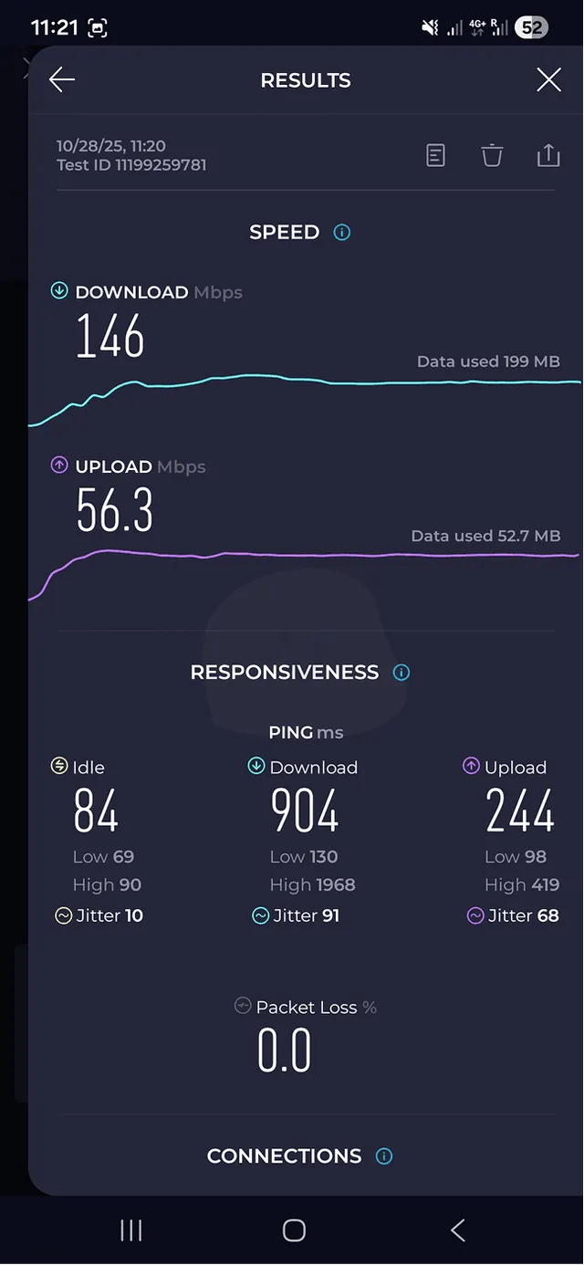 Nomad eSIM Speed Test 3