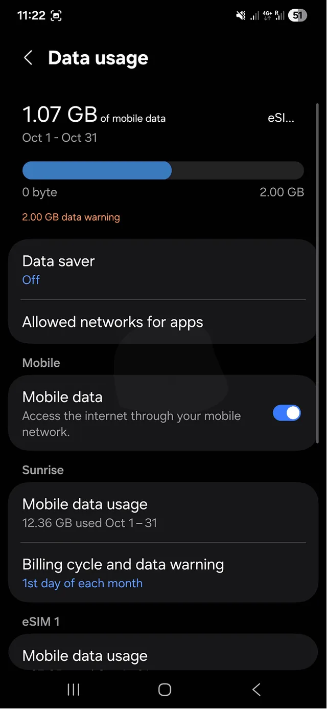 Nomad eSIM Speed Test 4
