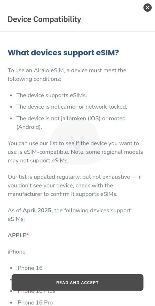 Order eSIM data Airalo