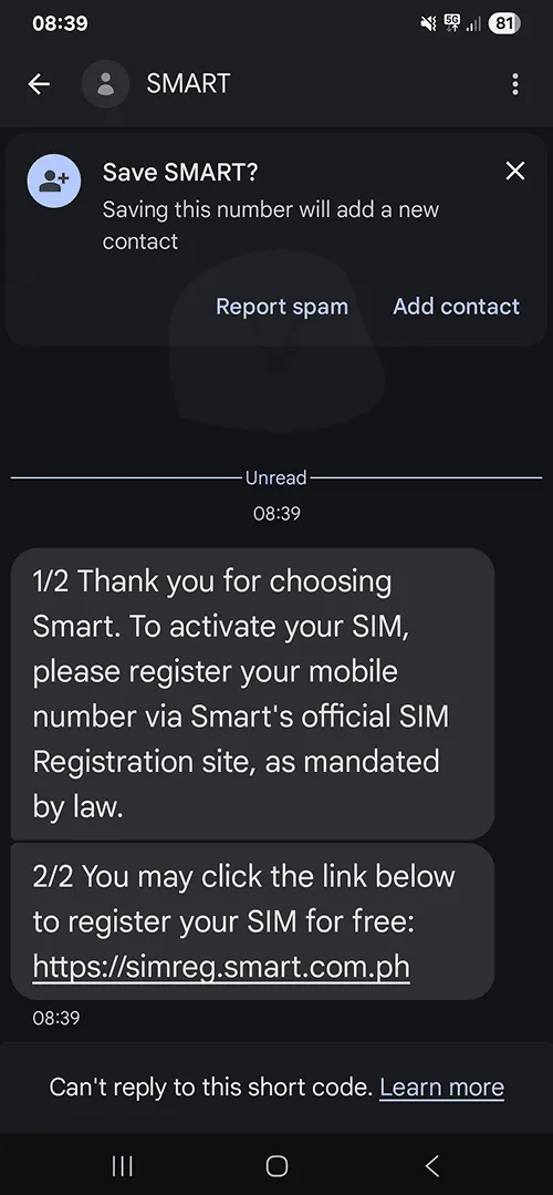 SMART eSIM Registration 1