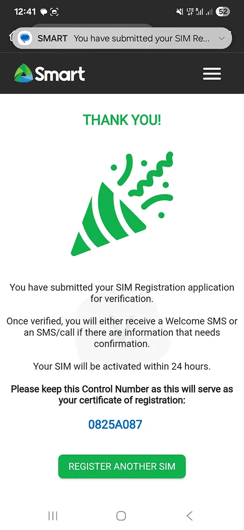 SMART eSIM Registration 8
