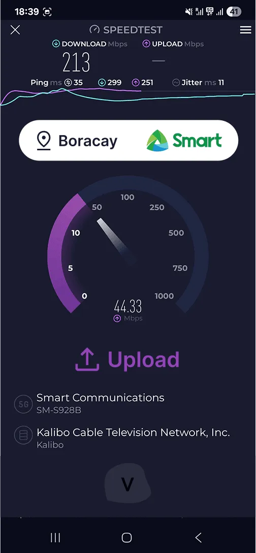 SMART eSIM Speed SMART Boracay upload