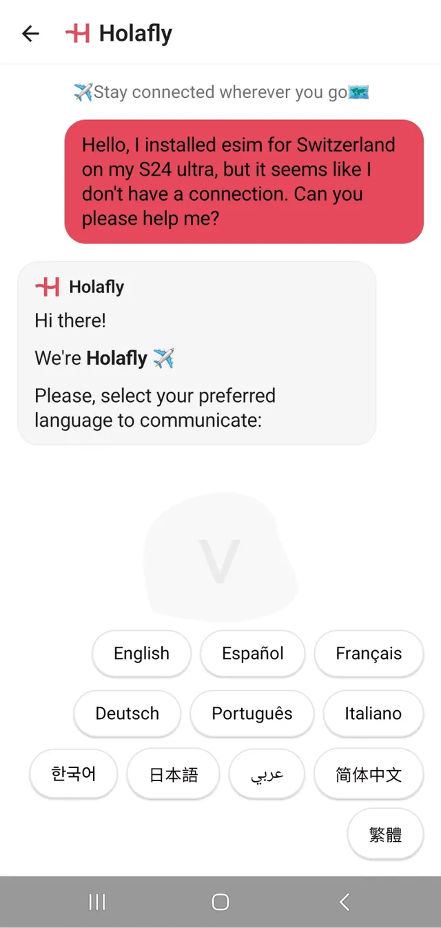 Holafly customer support