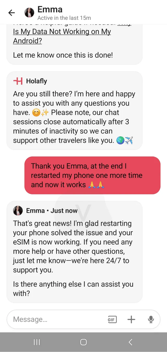 Holafly customer support