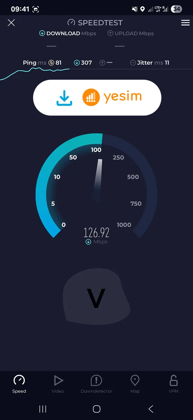 Yesim testing speed 1