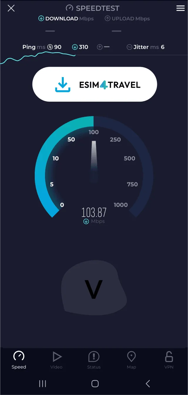 eSIM4Travel testing speed 1