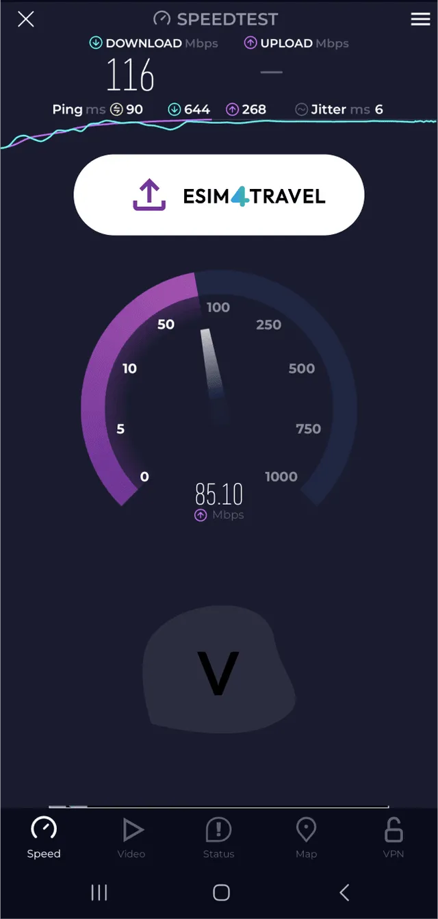 eSIM4Travel testing speed 2