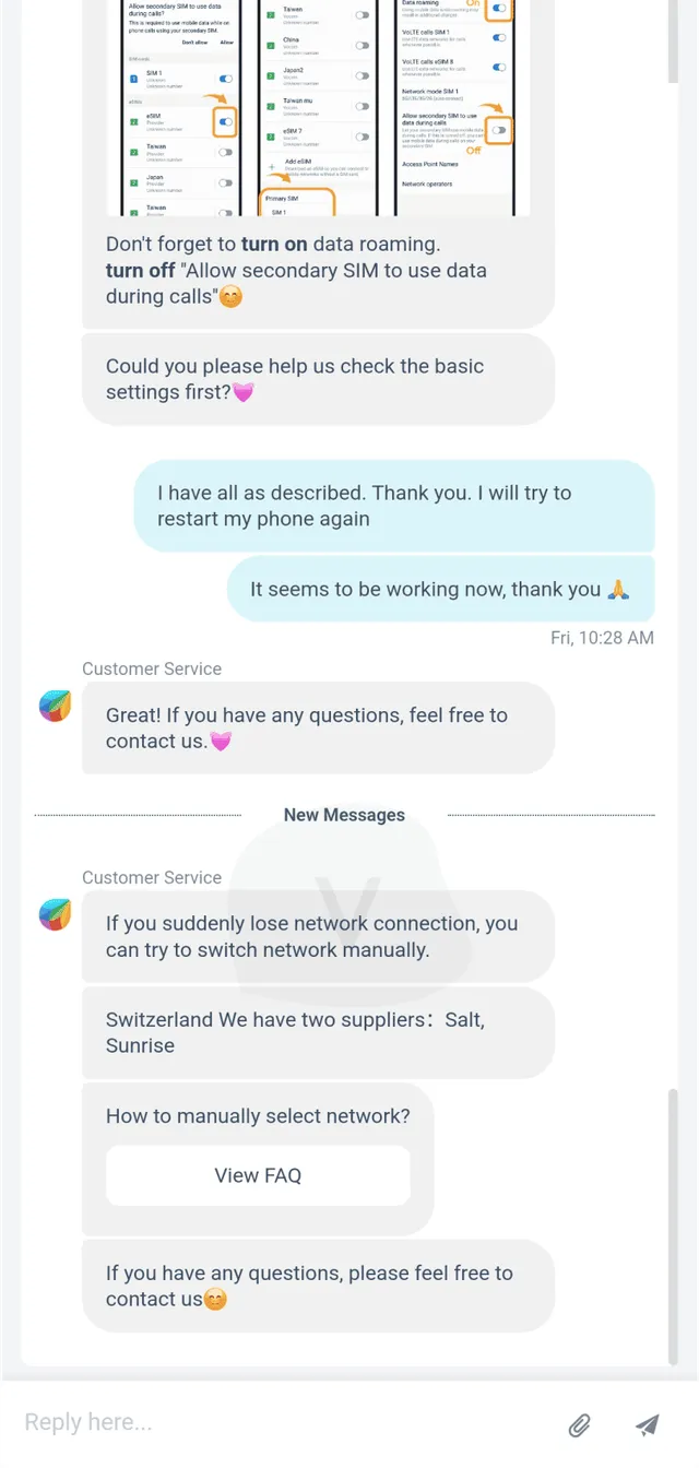 eSIM 4 Travel testing support